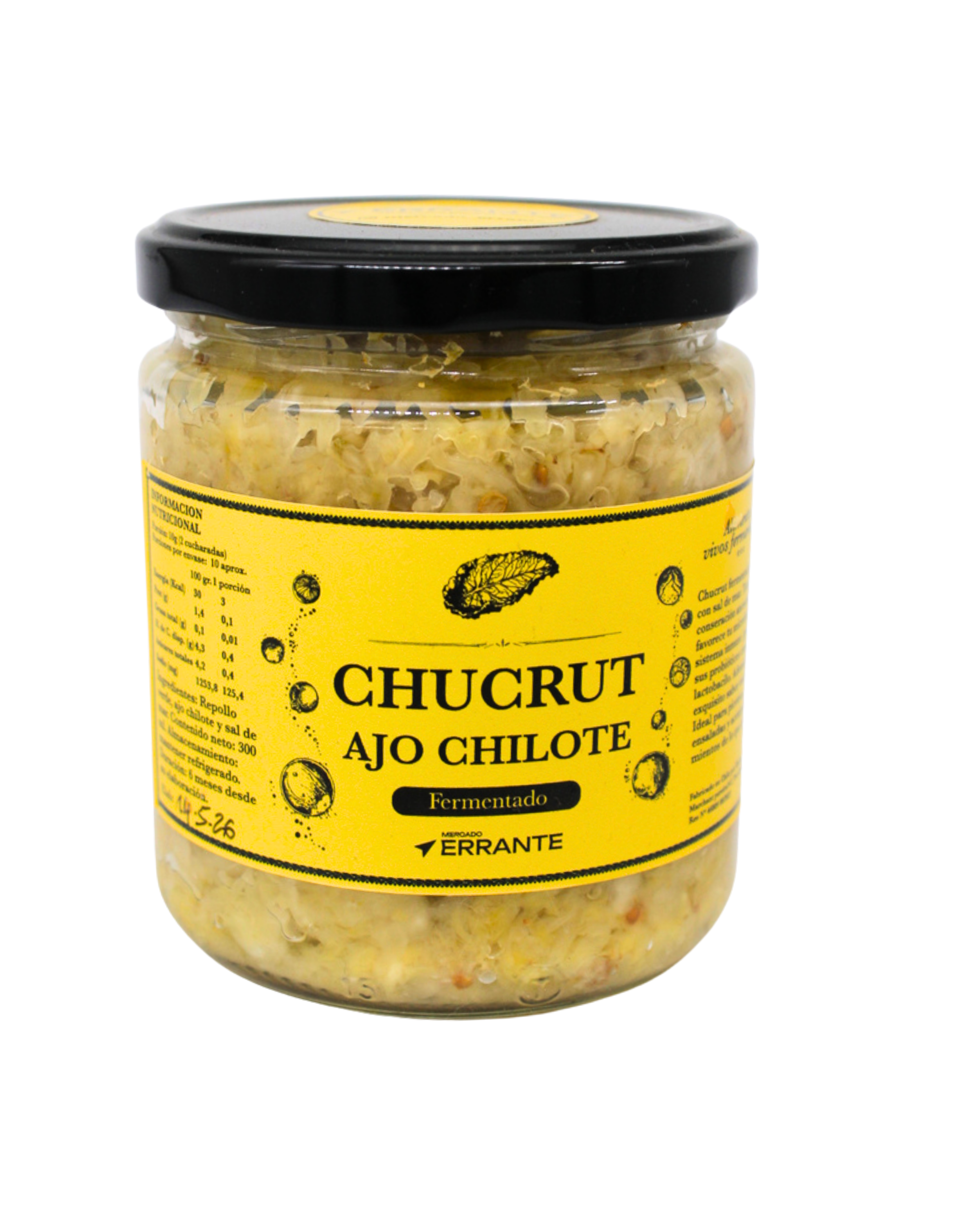 Chucrut Natural Fermentado Ajo Chilote