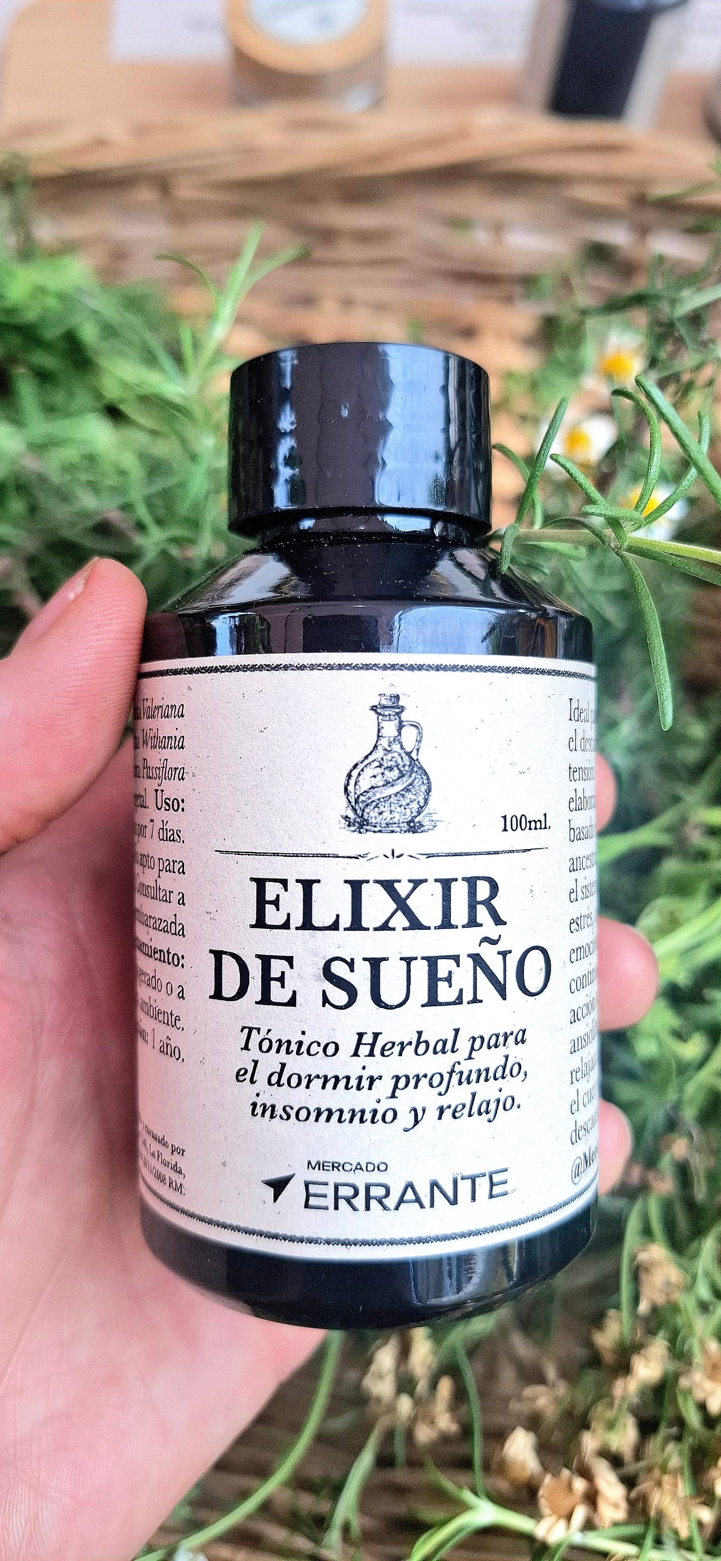 Elixir de Sueño, tónico herbal para el descanso profundo